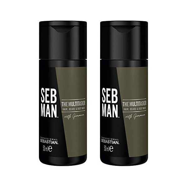 SEB MAN The Multi Tasker Lot de 2 nettoyants pour cheveux, barbe et corps 50 ml