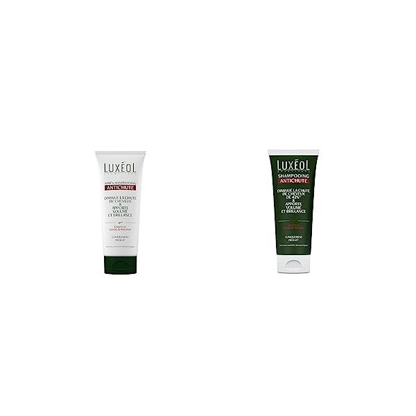 Luxéol – Après-Shampooing Antichute – Diminue la Chute des Cheveux – Apporte Volume & Brillance – 200 ml & Shampooing Antichu