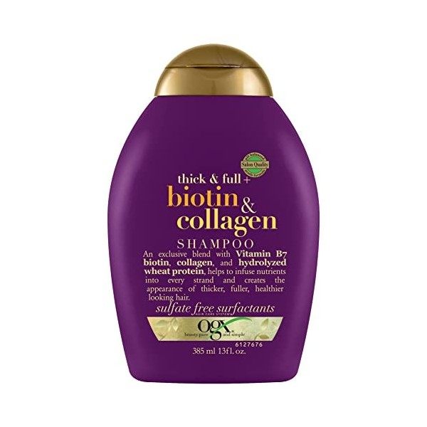 OGX Shampoo, Thick & Full Biotin & Collagen, 13oz by OGX [Beauty] English Manual 