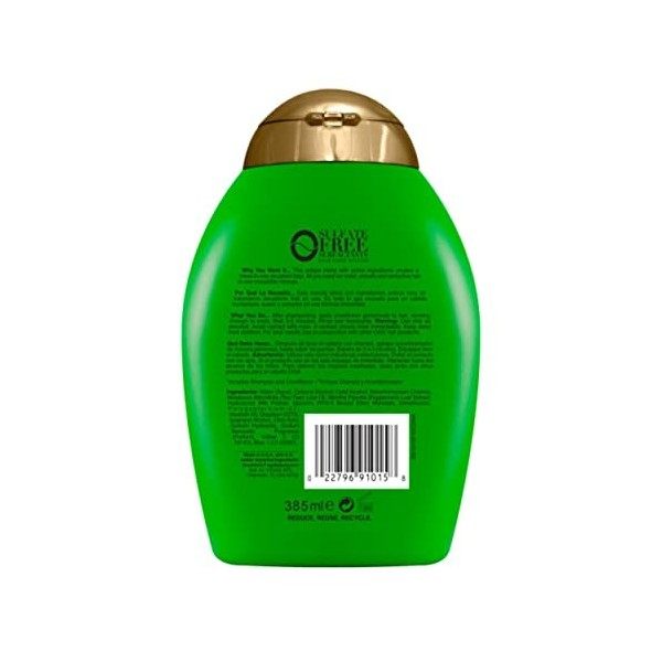 OGX - Après-shampoing hydratant à la menthe - Bouteille de 368 g - Hydratant et nourrissant - Infusé avec des huiles darbre 