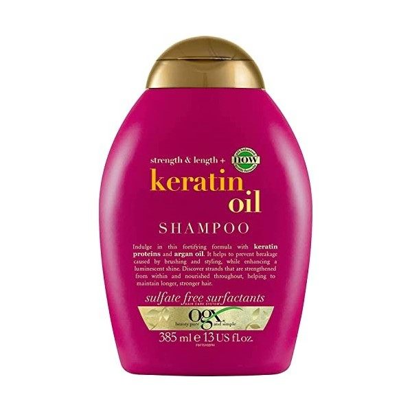 Organix shampooing kératine Oil 385 ml pack de 2 