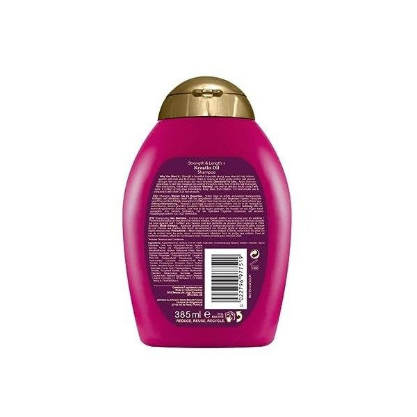 Organix shampooing kératine Oil 385 ml pack de 2 