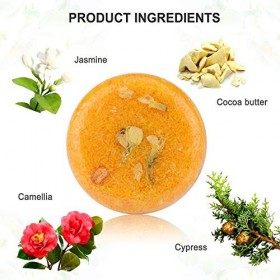2PCS Barre de Shampooing, Phogary Savon pour cheveux Jasmin + miel Divers parfums Shampooing pour essences végétales nature
