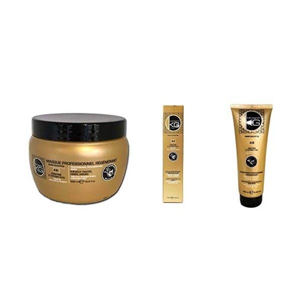 Pack keragold Shampoing AB 250ml + masque AB 500ml + serum AB 100ml