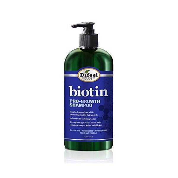 Difeel Pro-Growth Biotin Shampoo 1 litre - Shampooing pour lamincissement et la perte des cheveux