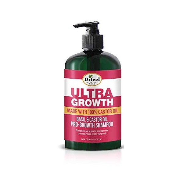Difeel Ultra Growth Shampooing Pro Croissance Basilic & Huile de ricin 355 ml