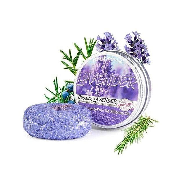 PICKX Savon dhuile essentielle de shampooing naturel, savon de soins capillaires à base de plantes, avec des huiles essentie