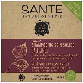 Santé Naturkosmetic Shampooing Soin Solide Brillance Feuilles de Bouleau & Protéines Végétales 60g