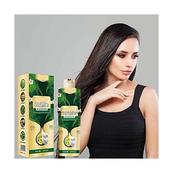 Shampooing Teinture Instantanée Pour Cheveux Bruns Foncés, Ingrédients Naturels Végétaux Couleur De Cheveux Brun Foncé Biolog