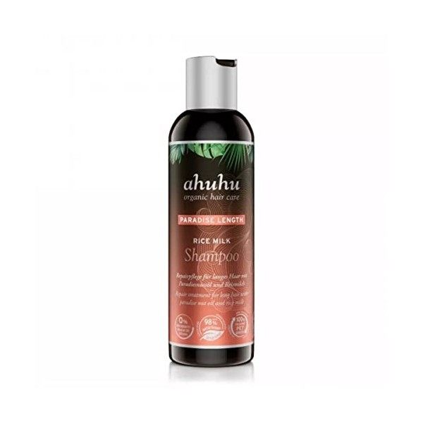 ahuhu REBUILD Shampoing kératine 200 ml – Shampoing à la phytokératine végétale, grenade et amarante, restructure les cheve