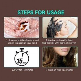 Shampooing de Teinture pour les Cheveux Extrait de Plantes Végétales Nourrissant Réparateur Shampooing de Teinture pour les C