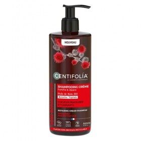 Centifolia - Soins Réparateur Huile De Ricin & Kératine Végétale - Shampoing Crème 500 ml - Baume démêlant 200 ml + 1 Choucho