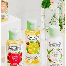 EVOLUDERM - Huile de Beauté à lHuile de Macadamia - Huile Végétale - Visage, Corps, Cheveux - 100 ml - Fabrication Française