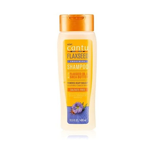 CANTU Flaxed Shampooing lissant à lhuile de lin et au beurre de karité 13,5 oz 399,2 ml lot de 1 