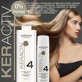 Postquam - Keractiv, Shampoing Keratine | Shampoing Reconstructeur avec Keratine, Shampoing lissant - 1000ml