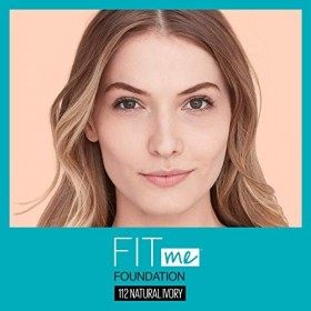 MAYBELLINE - Fit Me Matte + Poreless Foundation 112 Natural Ivory - 1 fl. oz. 30 ml 