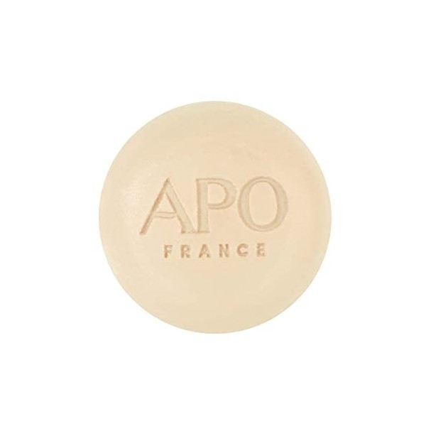 APO France - Shampoing Solide - Tous types de cheveux - Huile de Ricin Bio et Protéine de Blé - Sans Sulfate -Certifié Bio - 