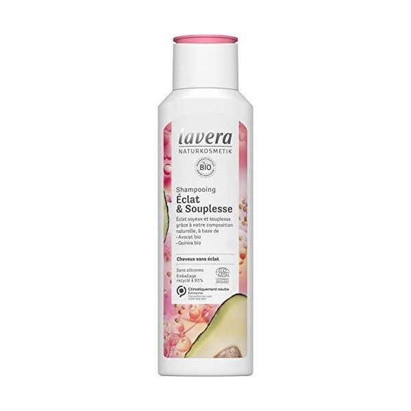 lavera shampooing Éclat & Souplesse - Avec de lavocat bio et du quinoa bio - Donne aux cheveux ternes une brillance soyeuse 