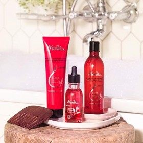 Melvita - Après Shampoing Indigo - Soin Expert Couleur - Protège, Nourrit, Apaise, Démêle les cheveux - Sans sulfate, sans si