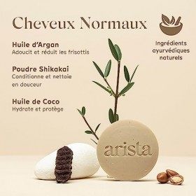 Arista Shampoing Solide Cheveux Normaux | Shampoing Solide Shikakai & Huile dArgan | Shampoing Sans Sulfate Sans Silicone Sa