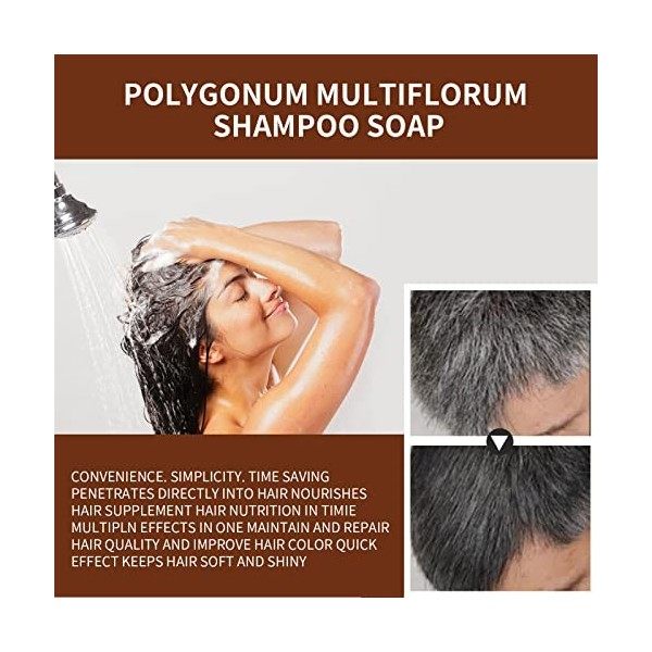Barre de shampooing inversée grise biologique, savon revitalisant biologique naturel, shampooing colorant pour cheveux, barre