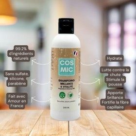 Shampoing Doux 99.2% Naturel, Hydratant, Brillance & Vitalité Anti-Chute - Cheveux Cassants, Sans Volume,Ternes - 0% Sulfate,