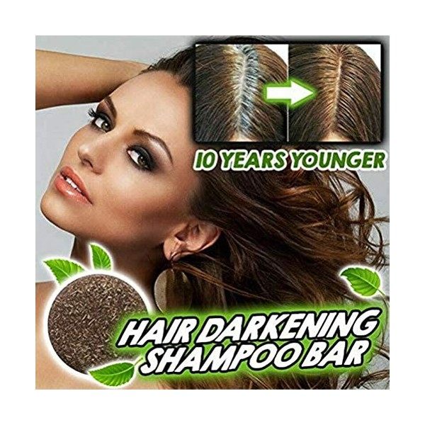 Wopohy Solid barres de shampoing pour assombrir les cheveux, barres de shampoing pour assombrir naturellement les cheveux org