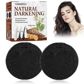 Barre de Shampooing Inversée Grise Biologique,Polygonum Shampoo Soap,Barre De Shampoing Solide Pour Favoriser la Croissance d