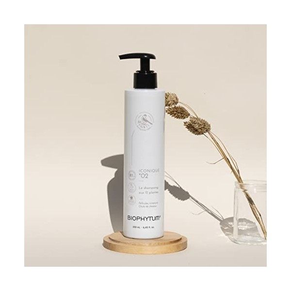 shampooing naturel antipelliculaire aux 12 plantes - élimine efficacement les pellicules 250 ml- ICONIQUE 02