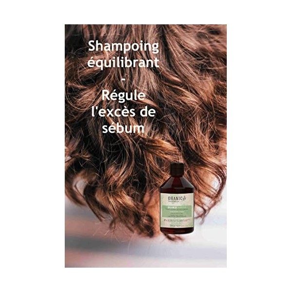 Ohanic shampoing équilibrant pour cheveux gras, régule lexcès de sébum, professionnel sans sulfate, Balancer, extraits natur