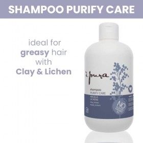 È Pura - Shampoing Purifiant Soin - Traitement Professionnel pour Cheveux Gras et avec Excès de Sébum - avec de lArgile et d