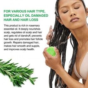 Romarin Shampooing Solide, Shampoo Romarin Cheveux Savon, Bio Shampooing Bar Naturel Repousse Cheveux Antipelliculaire Cheveu
