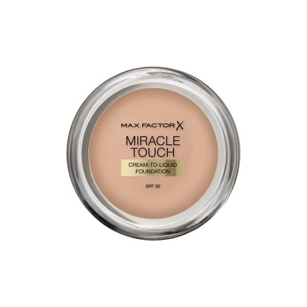 Max Factor Miracle Touch Foundation, New and Improved Formula, SPF 30 and Hyaluronic Acid, 75 Golden