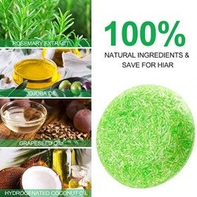 Shampooing Solide Romarin, Romarin Cheveux Shampoo Savon, Bio Shampooing Bar Naturel Repousse Cheveux Antipelliculaire Cheveu