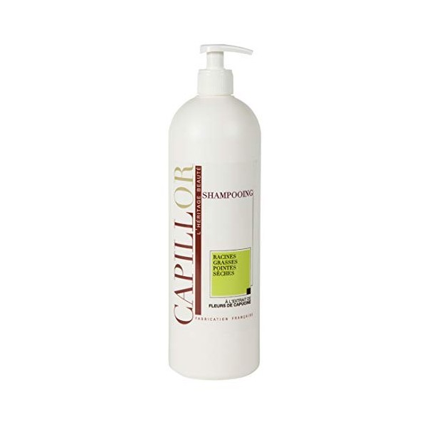 Capillor Shampooing Racines Grasses Pointes Sèches - Pour Cheveux Secs - Traite le cuir chevelu et la fibre capillaire - Parf