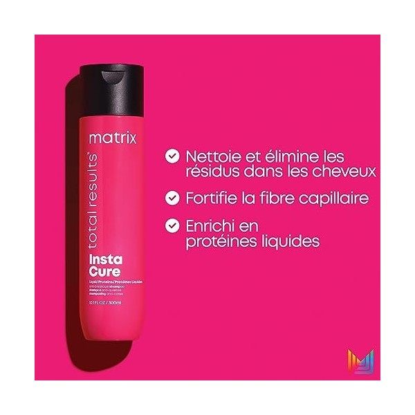 Matrix, Shampoing Anti-Casse pour Cheveux Secs et Abîmés, Nettoie & Fortifie, Enrichi en Protéines Liquides, Total Results, I