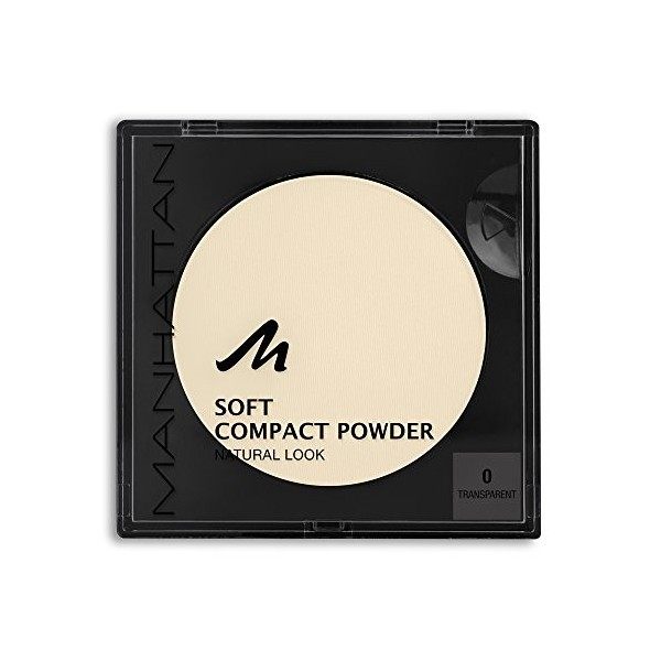 Manhattan Soft Poudre compacte, et légère pour une apparence mate et uniforme, couleur Naturelle 1, 1 x 9g