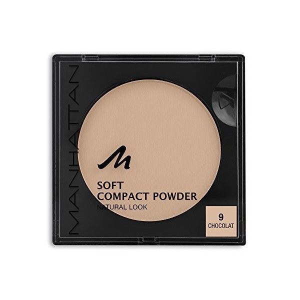 Manhattan Soft Poudre compacte, et légère pour une apparence mate et uniforme, couleur Naturelle 1, 1 x 9g