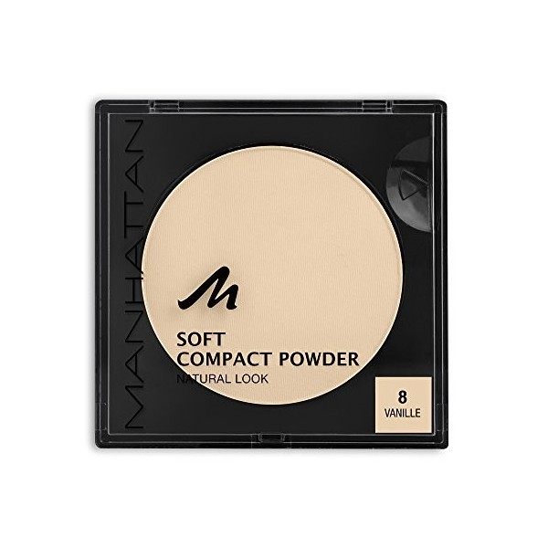 Manhattan Soft Poudre compacte, et légère pour une apparence mate et uniforme, couleur Naturelle 1, 1 x 9g