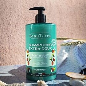 BeauTerra - Shampoing Extra-Doux Fortifiant, 750 ml - pour Cheveux Abîmés et Cassant - Sans Silicone - Recyclable - Fabriqué 