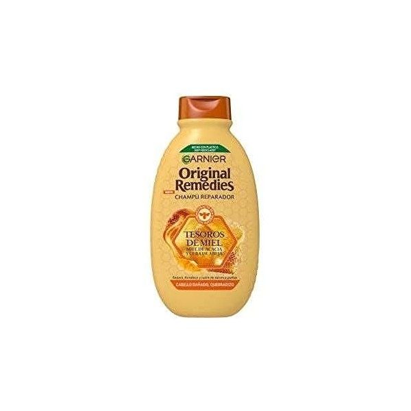 GARNIER Original Remedies Honey Treasures, shampooing réparateur pour cheveux secs ou abîmés, cassants, 300 millilitres