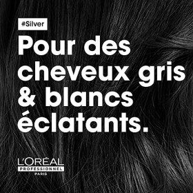 L’Oréal Professionnel, Routine Silver Anti-Métal pour Cheveux Gris à Blancs, Abîmés & Cassants, Shampoing Déjaunissant + Crèm