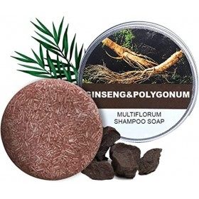 Polygonum Multiflorum Barre de shampooing assombrissant pour cheveux noirs Hydrate et répare les cheveux secs et abîmés 1 pi