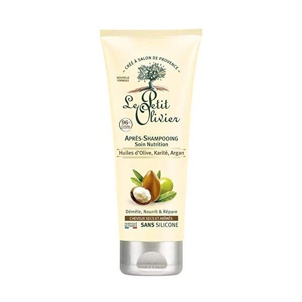 APRÈS-SHAMPOOING CRÈME OLIVE KARITÉ ARGAN CHEVEUX SECS ET ABIMÉS 200ML, LE PETIT OLIVIER, LOT DE 3