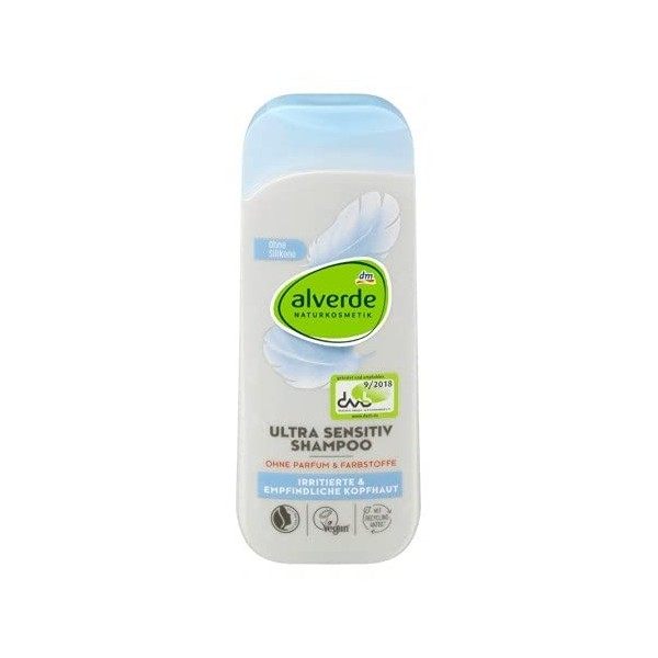 Alverde Shampoo Ultra Sensitive | Shampooing pour cheveux Ultra Sensible | naturelle et BIO, sans ammoniaque, sans parfum, sa