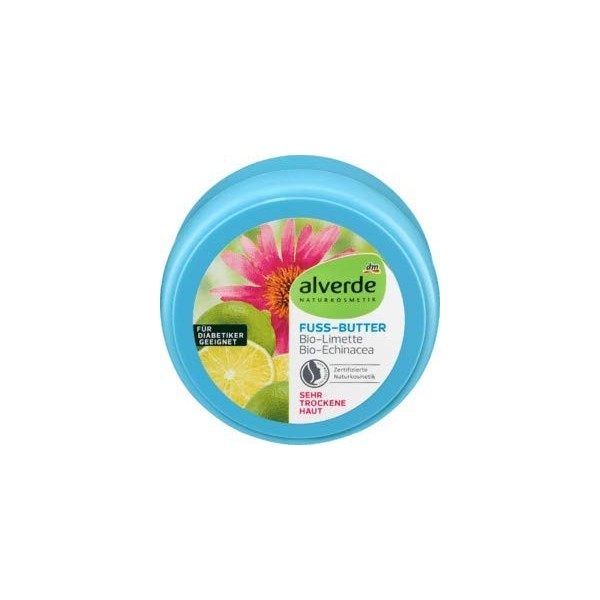 alverde Beurre naturel cosmétique pour les pieds - Citron vert échinacée - 200 ml
