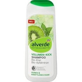 Alverde - Shampooing Volume/Volumen pour Cheveux fins et faibles - 200ml au kiwi bio et menthe pomme bio