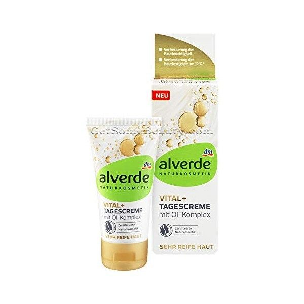 Alverde Crème de jour Vital+ avec compensation dhuile 50 ml
