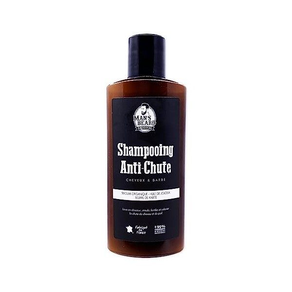 mans beard - Shampooing Anti-chute - contenance : 150 ml - 100% Fabriqué en France - Ingrédients dorigine Naturelle