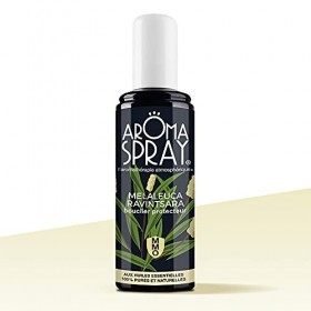 AROMASPRAY® - Spray dAmbiance - Aromathérapie - Arbre à thé Ravintsara - Bouclier protecteur - Huiles Essentielles 100% pure